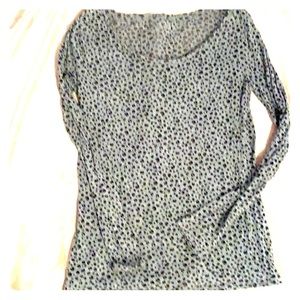 Long sleeve leopard print top